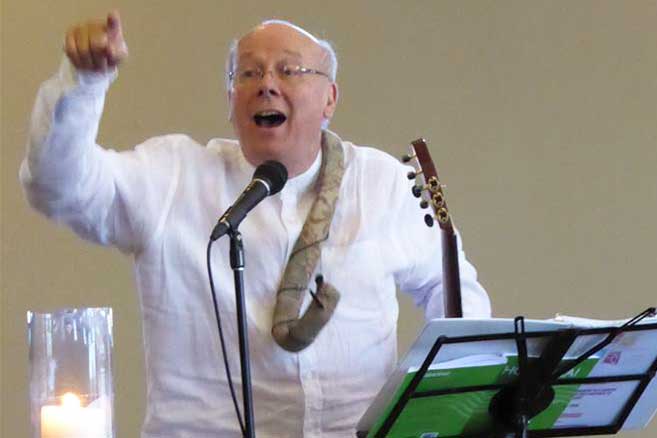 Andrew Donaldson leading worship